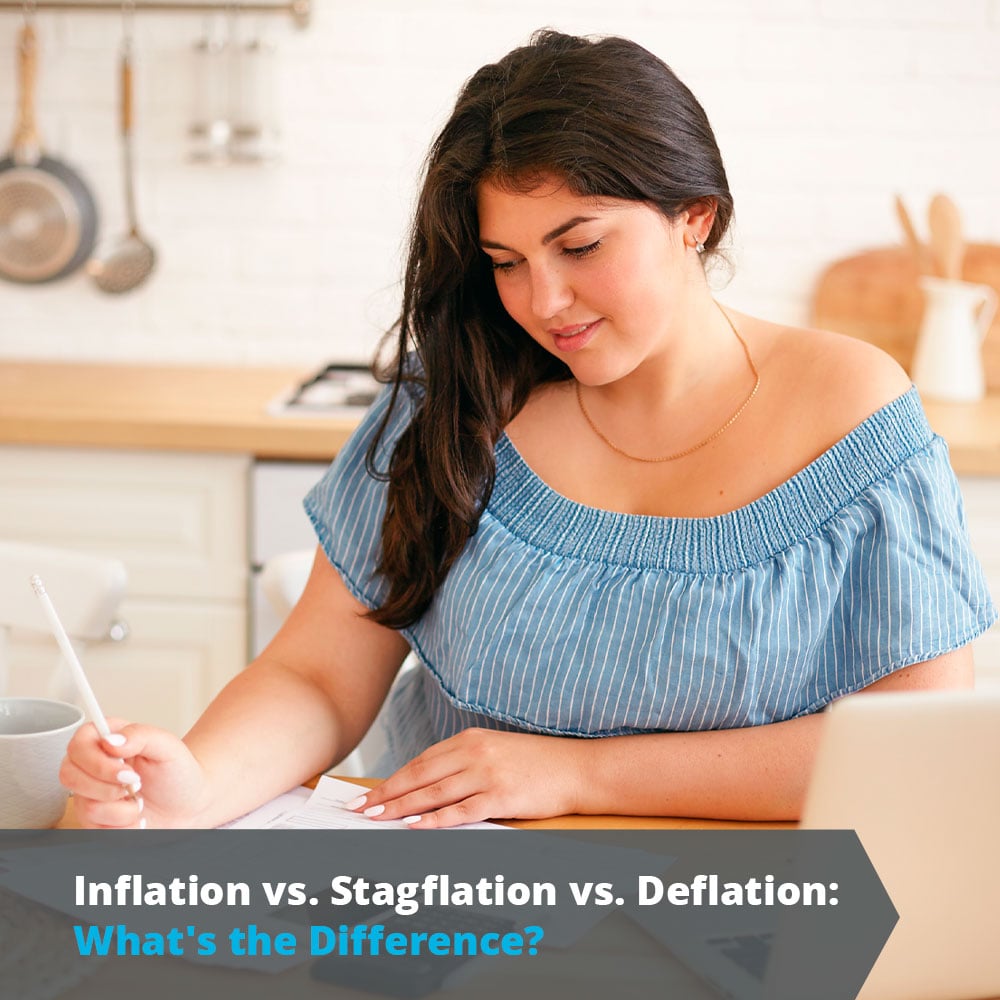 inflation vs stagflation vs deflation
